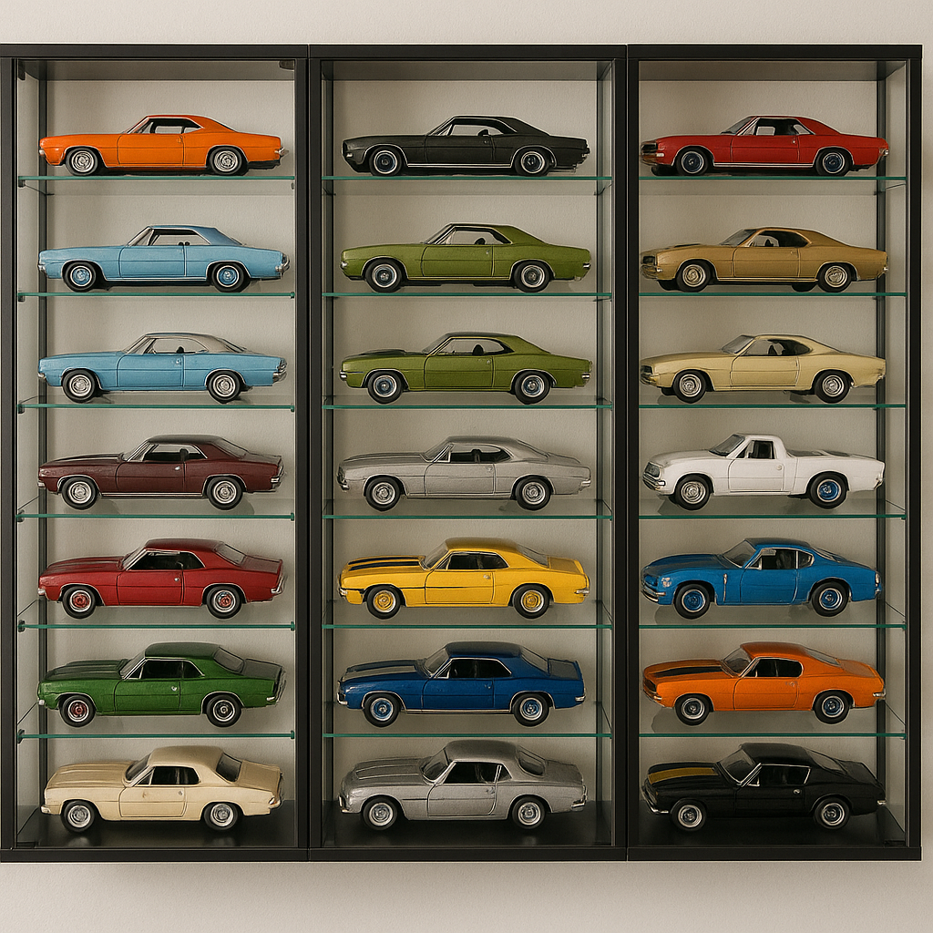 Display Cases with Diecast Cars
